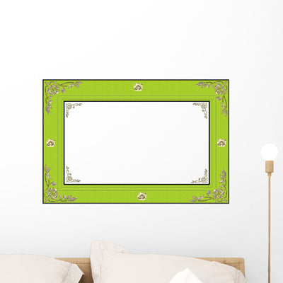 Green Frame Wall Decal shown on a wall