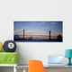 Sunset over Suspension Bridge Wall Decal