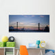 Sunset over Suspension Bridge Wall Decal