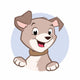 Cartoon Dog  Wall Decal