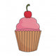 cupcake muffin strawberry dessert bakery cream cherry food vector illustration isolated Wall Decal