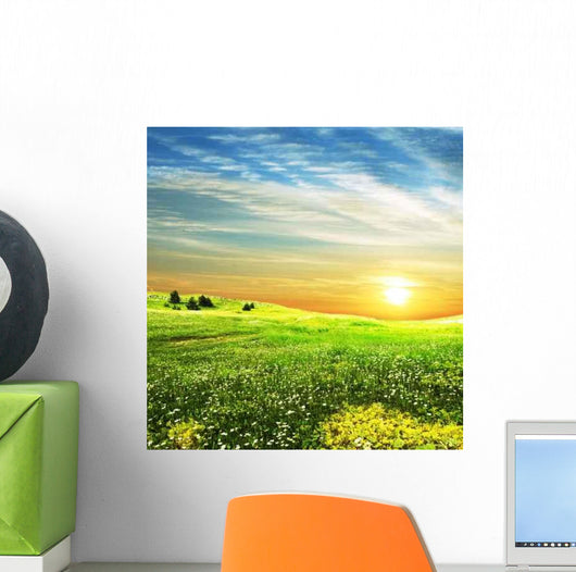 Field Sunset Wall Decal Design 1