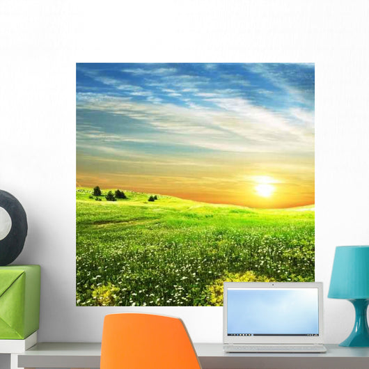 Field Sunset Wall Decal Design 1