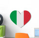 heart flag italy Wall Decal
