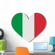 heart flag italy Wall Decal