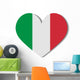 heart flag italy Wall Decal