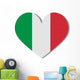 heart flag italy Wall Decal