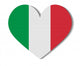 heart flag italy Wall Decal