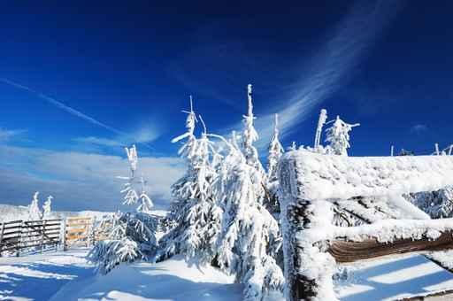 Beautiful Winter Day Mountains Wall Decal