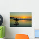 Surfers at sunset Wall Mural