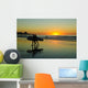 Surfers at sunset Wall Mural
