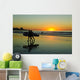 Surfers at sunset Wall Mural