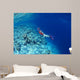 Woman Scuba Diver under Wall Decal Design 2