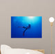 Woman Scuba Diver under Wall Decal Design 1