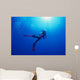 Woman Scuba Diver under Wall Decal Design 1