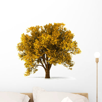 3D Autumnal Tree Wall Decal shown on a wall