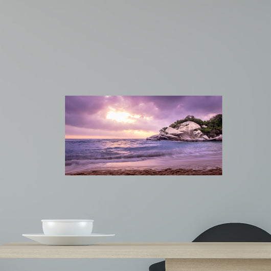 Tropical Beach at Sunrise - Tayrona Natural National Park, Colombia Wall Mural