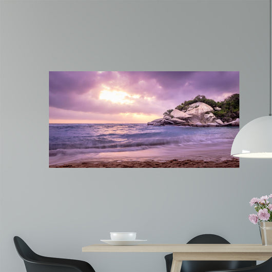 Tropical Beach at Sunrise - Tayrona Natural National Park, Colombia Wall Mural