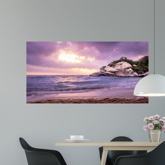 Tropical Beach at Sunrise - Tayrona Natural National Park, Colombia Wall Mural