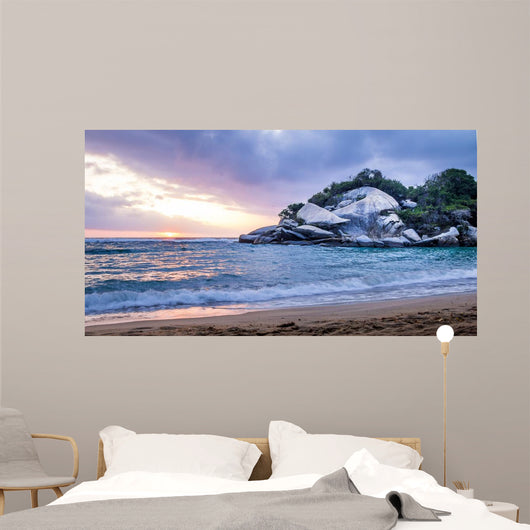 Tropical Beach at Sunrise - Tayrona Natural National Park, Colombia Wall Mural