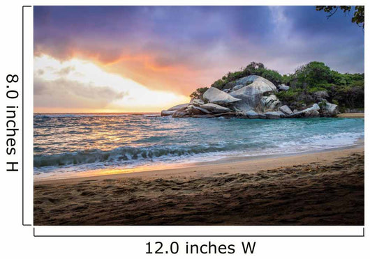 Tropical Beach at Sunrise - Tayrona Natural National Park, Colombia Wall Mural