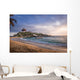 Sunrise and beach hut at Cabo San Juan - Tayrona Natural National Park, Colombia Wall Mural