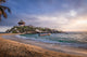 Sunrise and beach hut at Cabo San Juan - Tayrona Natural National Park, Colombia Wall Mural
