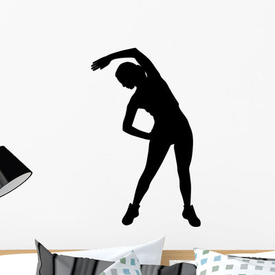 Fitness Wall Decal shown on a wall