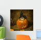 Cat Preparing Halloween Pumpkin Wall Decal