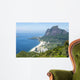 Scenic skyline view from above Sao Conrado Beach with Pedra da Gavea mountain and the favela community of Rocinha in Rio de Janeiro, Brazil Wall Mural