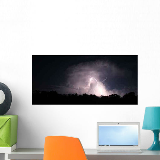 Summer Lightning Panorama Wall Decal
