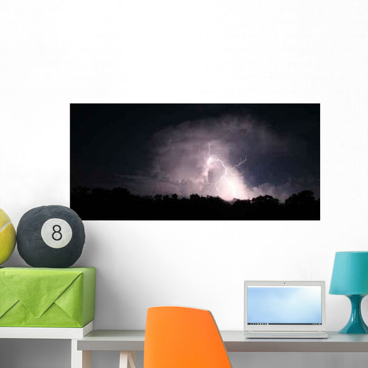 Summer Lightning Panorama Wall Decal