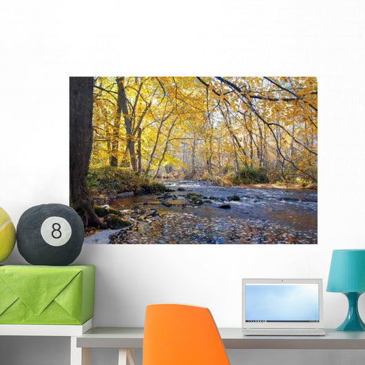 River Autumn Forest Wall Decal