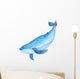 Blue Whale Watercolor hand-painted Illustration Sea animals Blue Whales Isolated Cute Kids  Wall Decal