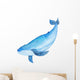 Blue Whale Watercolor hand-painted Illustration Sea animals Blue Whales Isolated Cute Kids  Wall Decal