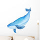 Blue Whale Watercolor hand-painted Illustration Sea animals Blue Whales Isolated Cute Kids  Wall Decal
