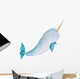 Whale Narwhal Watercolor Hand-painted Wall Decal