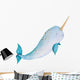 Whale Narwhal Watercolor Hand-painted Wall Decal