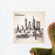 Melbourne City Scape Sketch Wall Decal