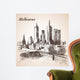 Melbourne City Scape Sketch Wall Decal
