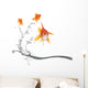 goldfish jumping away Wall Decal