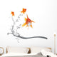 goldfish jumping away Wall Decal