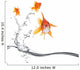 goldfish jumping away Wall Decal
