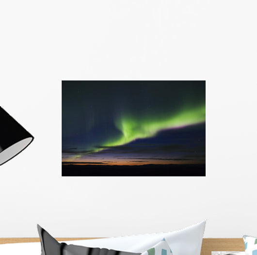 colorful aurora display Wall Mural