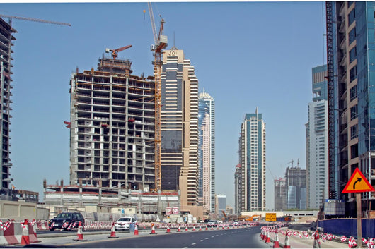 Construction sites, construction activity in Dubai Wall Mural
