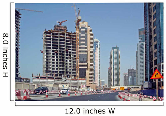 Construction sites, construction activity in Dubai Wall Mural