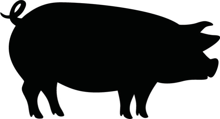 Pig Silhouette Wall Decal - WallMonkeys.com – Wallmonkeys