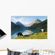 Horses near Mountain Lake Wall Decal