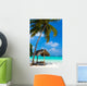 Swing on a Tropical Beach Wall Mural
