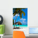 Swing on a Tropical Beach Wall Mural